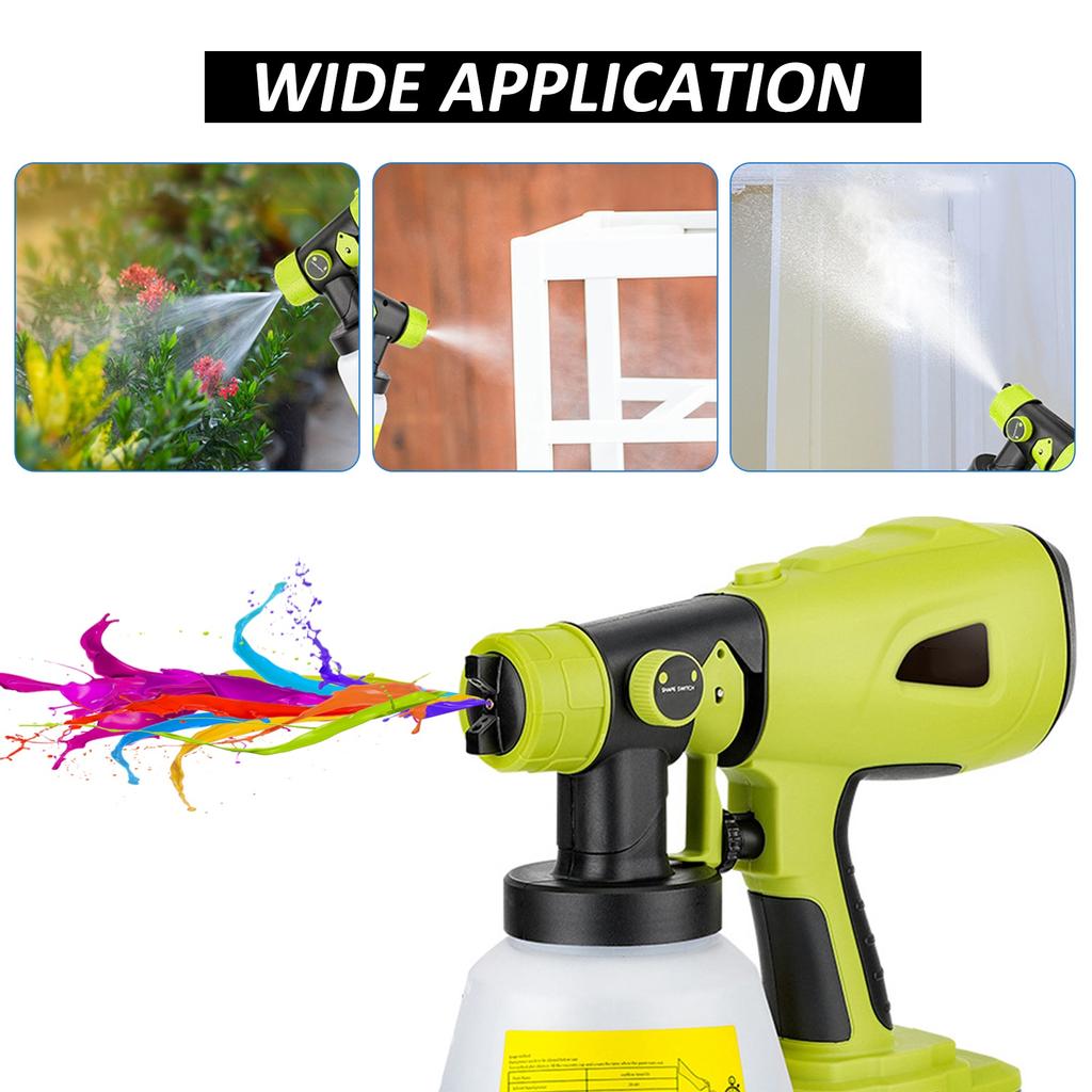 Cordless Paint Sprayer   Powerful Motor Electric Spray Paint   With Nozzle