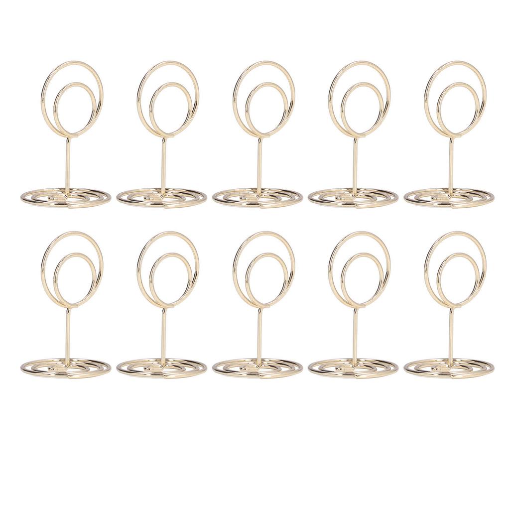 10pcs Table Number Holder Convenient Practical Round Base Reliable Durable Stable Elegant Style Home DecorationGold