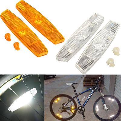 1pair Bicycle Wheel Safety Spoke Reflector Reflective Mount Clip Warning
