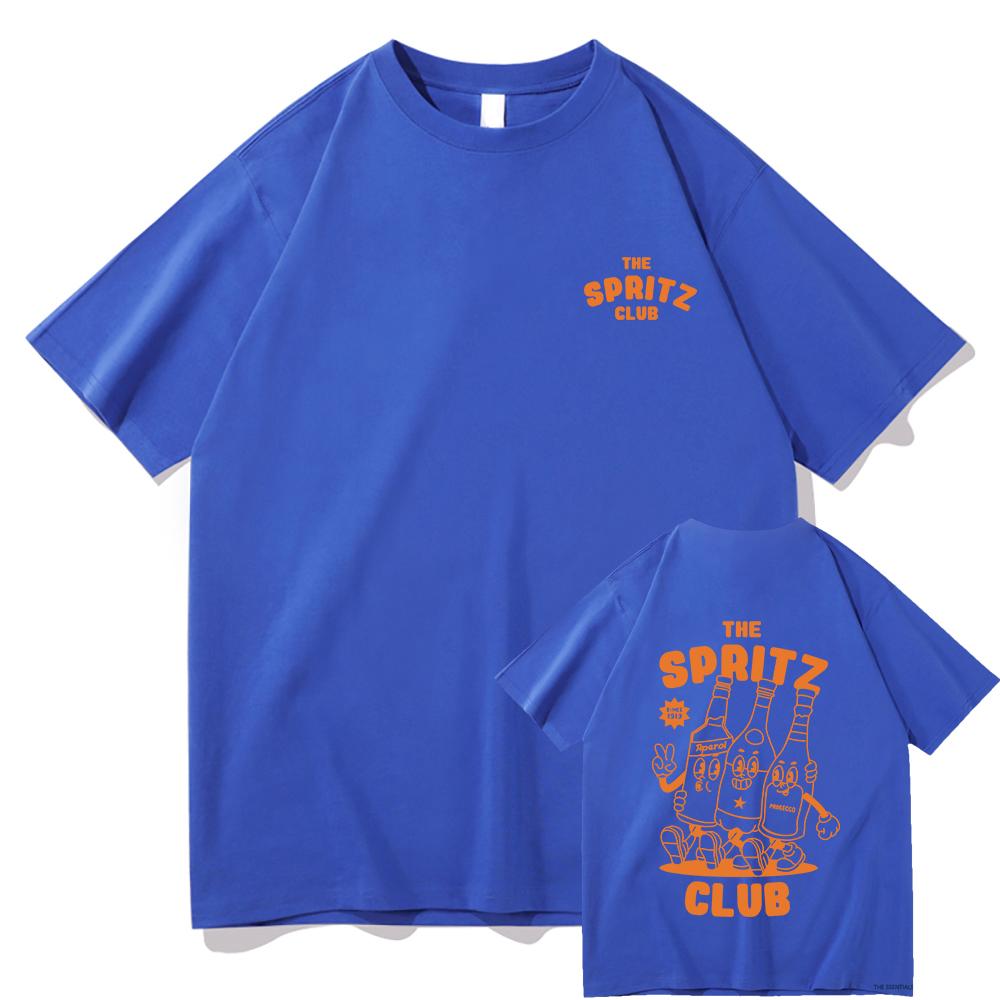 Aperol Spritz Club T Shirt Espresso Men/women Harajuku Vintage Graphic Tshirt Unisex High Quality Tops Retro Cotton Tee Shirts
