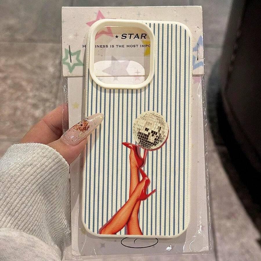 Fashion Pink Stripe Cowboy Boots Case For iPhone 17Air 16 15 14pro 13 12 11 Pro Max Plus Luxury Y2K Aesthetic Soft TPU Cover