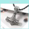 Viking Rune Pendant Necklace For Men With Geometric Design In Antique Bronze Finish