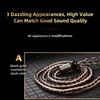 8Core Silver Plated Earphone Wire for QKZ-ZXN/ZXT/AK6 Pro 0.75mm Gold Plated Plug Earphone Extension Cable