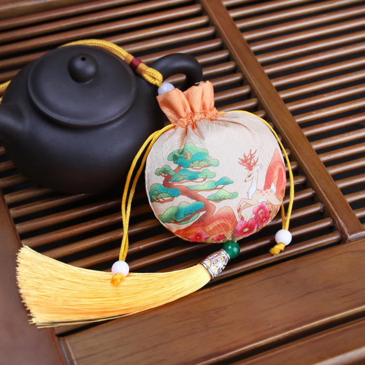 Embroidered Lavender Sachet: Dragon Boat Festival Car Pendant, Mosquito Repellent for Babies and Kids