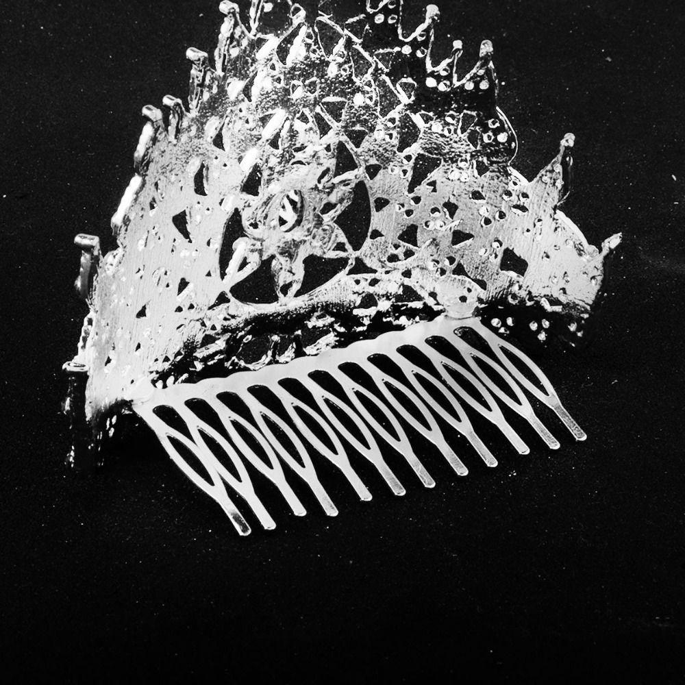 Rhinestone Thai Crown Shiny Princess Hair Comb Rhinestone Crown the Water-Sprinkling Festival