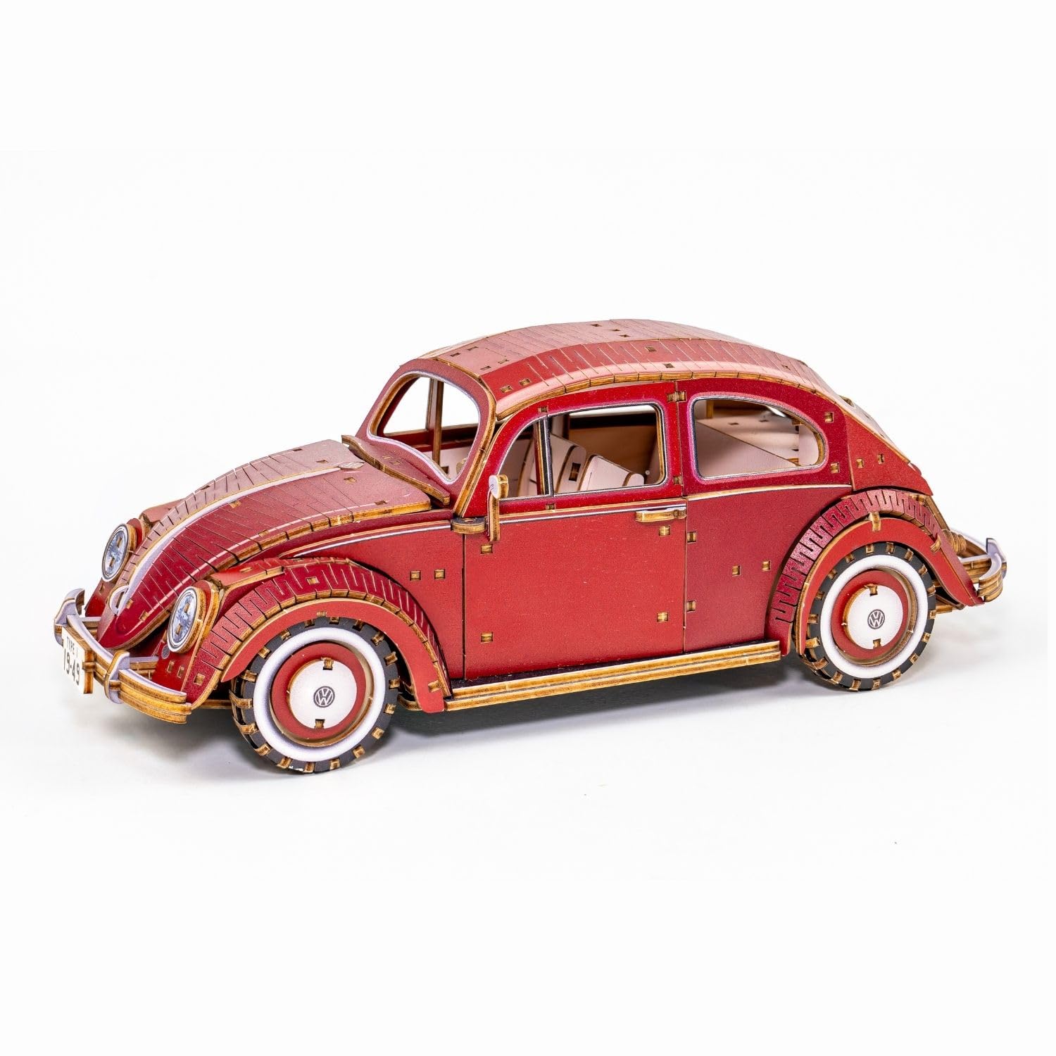 Volkswagen Beetle Тип 1 3D-пазл Деревянный модельный комплект для взрослых 3D-пазл с иллюстрированными инструкциями по сборке Отлично подходит в качестве поделки для летних каникул
