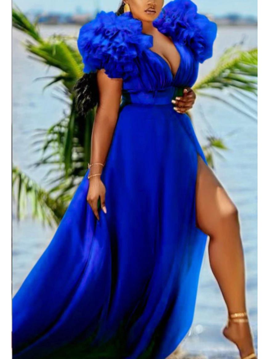 

Свободное сетчатое платье-свинг на весну/лето 2021 года - Большой размер для европейских и американских женщин 5XL