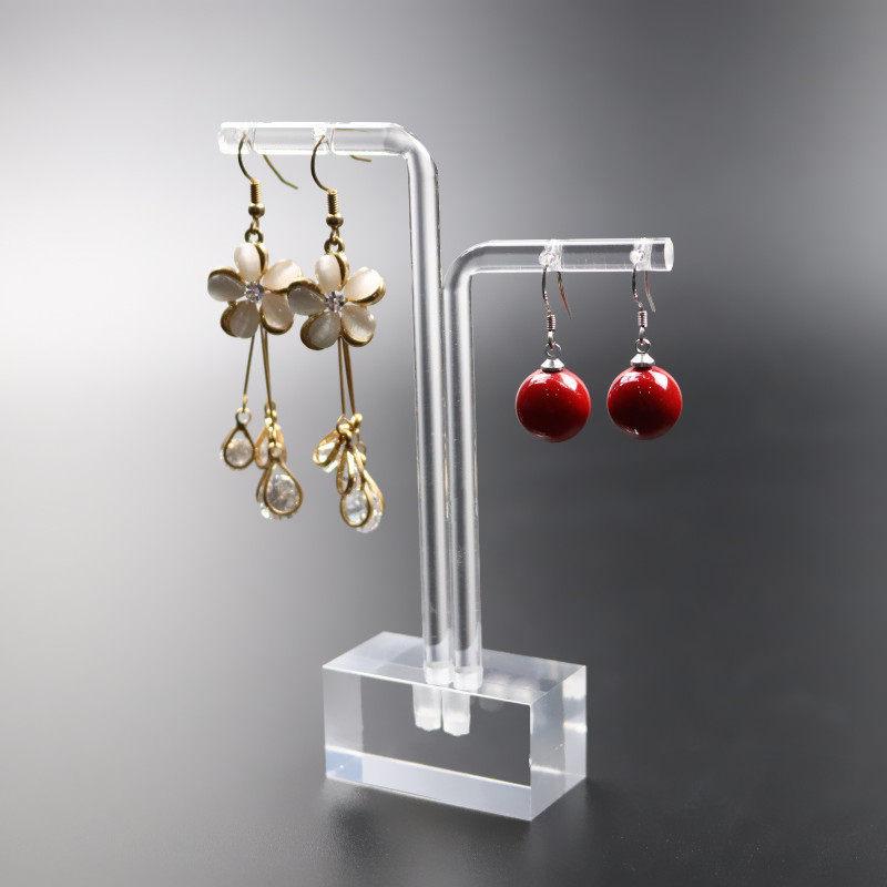 Acrylic Earring Holder Stand - Simple Display for Studs, Dangles, and Jade Jewelry Accessories