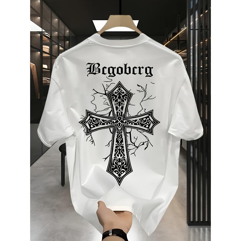 Schweres einfarbiges Herren-Kurzarm-T-Shirt: Neuer Sommerstil, Rundhalsausschnitt, Lockere Passform, Oversized, Cool, Lässig und Modisch