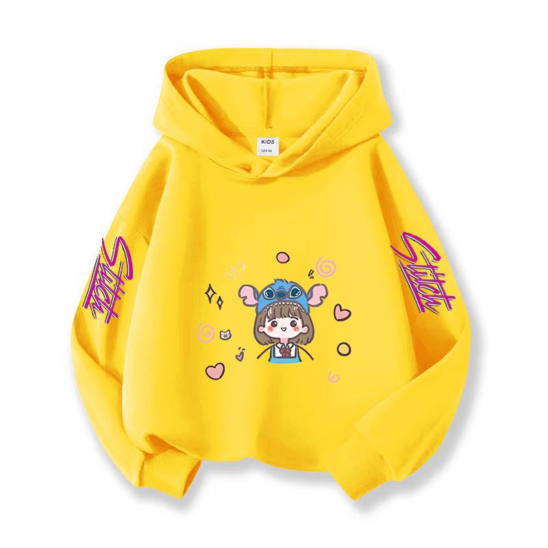 Children's Hoodie Christmas Gift Girls Winter Stitch Pattern Hoodie Girls Long Sleeve Comfortable Soft Top