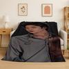 Kpop BBTS Kim Seok Jin Singer Flannel Blanket Soft Warm Throw Blanket for Bedroom Living Room Bed Travel Camping Picnic Gift