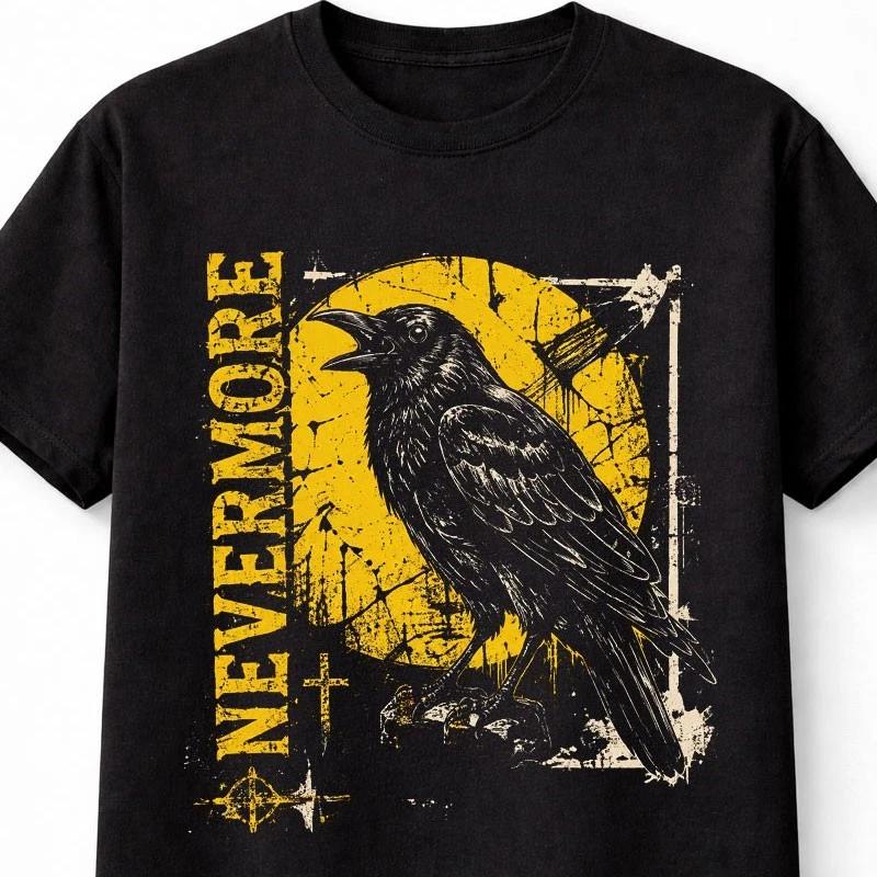 Nevermore Raven Gothic Edgar Allan Poe Horror Unisex TShirt S