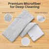 Mop Replacement Pads, 4-Pack Microfiber Cleaning Cloths for Flat Mop, Washable, Highly Absorbent for Floor Cleaning