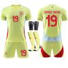 2024 European Cup Spain Lamine Yamal Home Fan Soccer Jersey, Polyester, Breathable, Quick-Dry, Comfortable