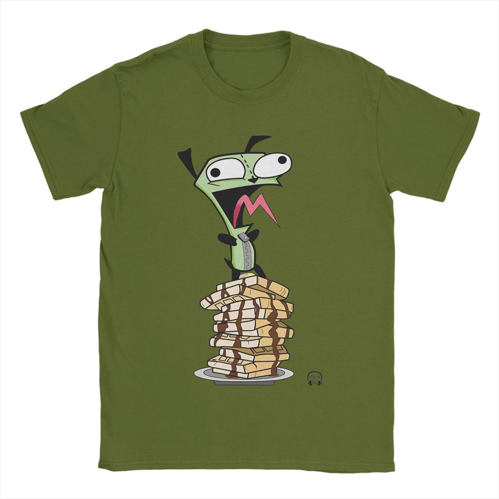 Invaders Zims Cotton T-Shirt For Man Summer  Classic T Shirts O-Neck Leisure Tees Oversize Cheap Tops