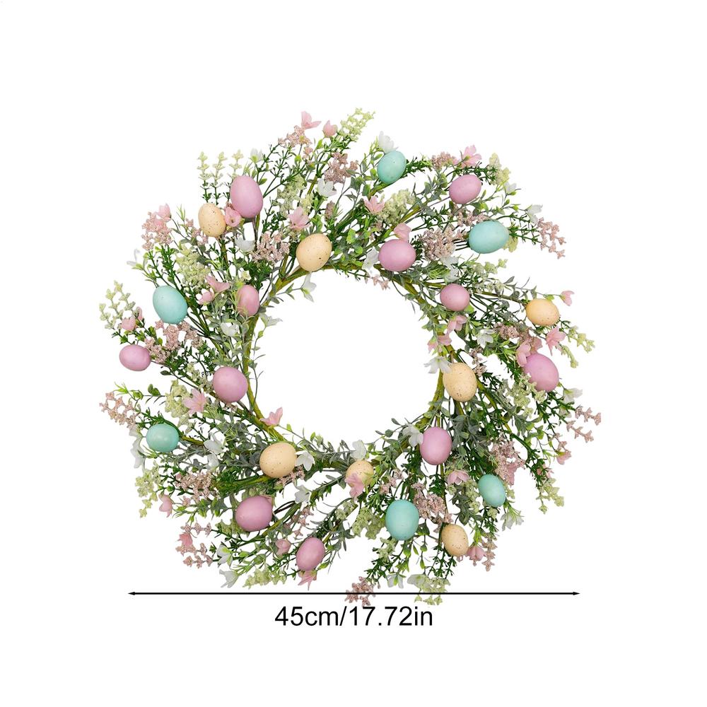 Spring Wreath With Eggs Colorful Egg Spring Wreath Artificial Flower Easter Wreath Farmhouse Easter Decorations With Mixed Twigs