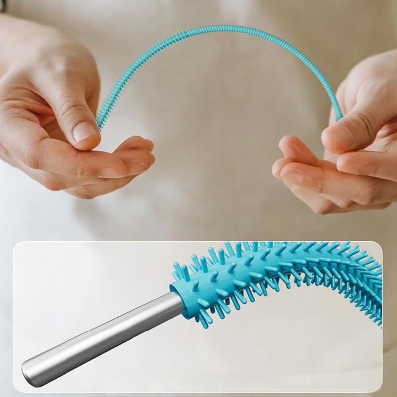 Strohhalmbürste 2 Stück Strohhalmreinigerbürste Extra lang Rutschfestes Silikon Reinigungswerkzeug 6 mm 9 mm Wiederverwendbarer Pfeifenreiniger für Deckel