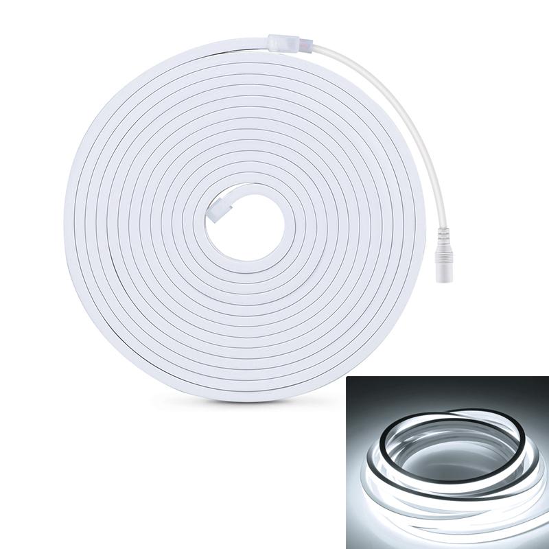 

Ультраяркая светодиодная неоновая лента COB FOB, 24 В постоянного тока, водонепроницаемая веревка из силикагеля, ночные светильники, 320 светодиодов/м, освещение для кухни и шкафа 5M