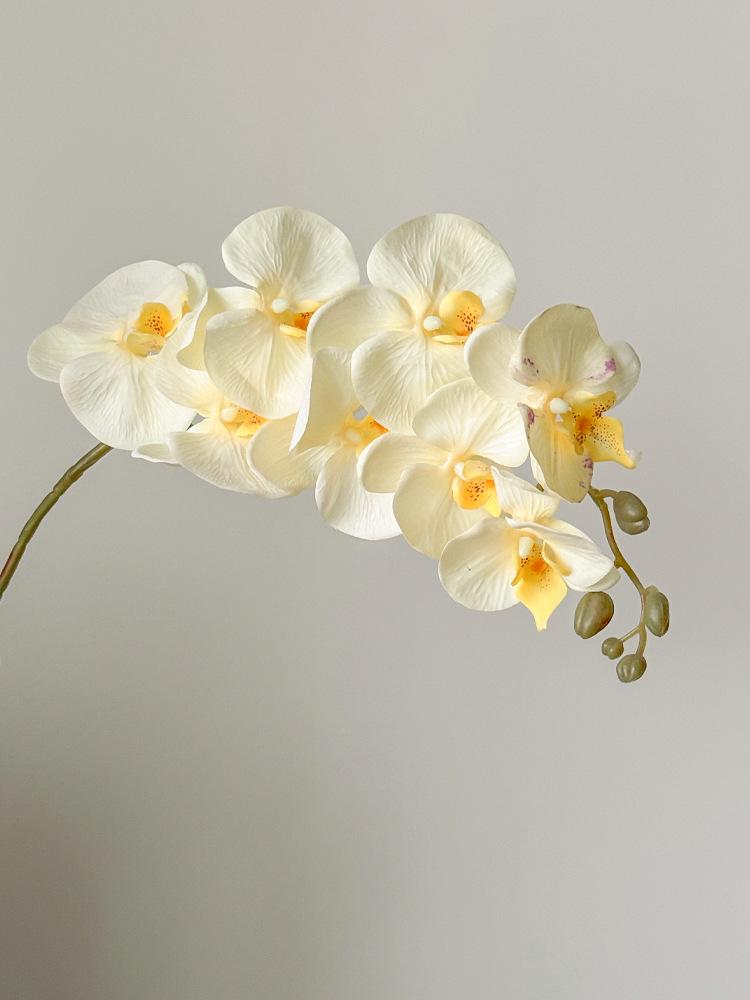 White Phalaenopsis Artificial Floral Arrangement - Realistic High-End Decorative Accent