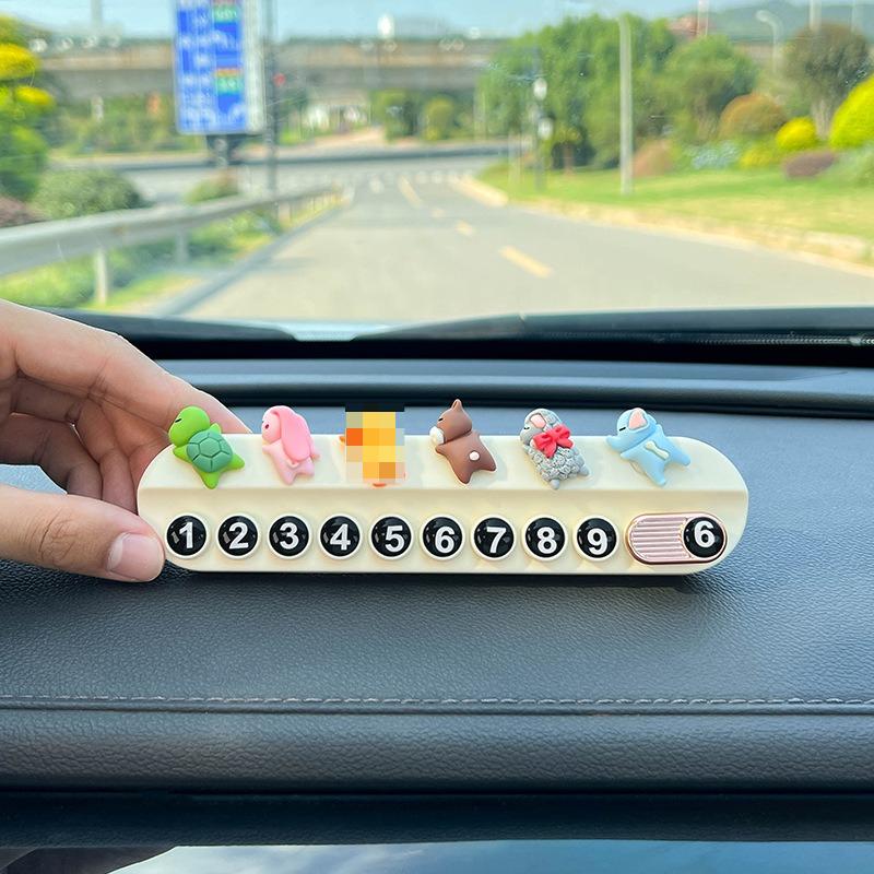 Car Temporary Parking Card Phone Number Card Plate Telephone Number Stop Luminous Parking Aid Garage Car Interior