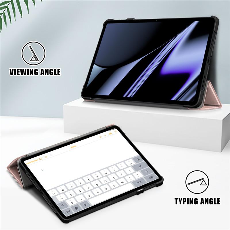 Tablet Case For Oppo Pad Case 2022 Pu Leather Hard Back Stand Folding Cover For Funda Oppo Pad 11 Inch Case Cover Coque Rose Gold