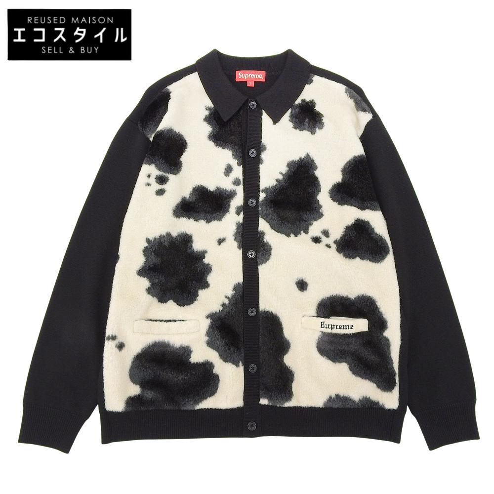Supreme Excellent Condition Cow Print Cardigan, Cow Print, Mou Print, Men's, White X Black, Size L, 2021FW Tops L White / blackUsed