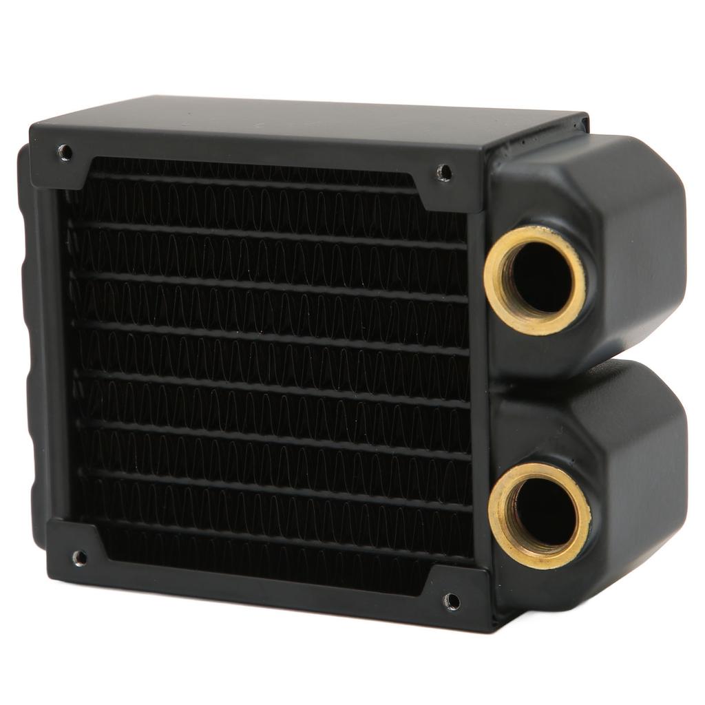 Water Cooling Radiator Double Layers 8 Pipes G1 4 Thread Brass Water Cooler with Screws for Engraving Machine Printer