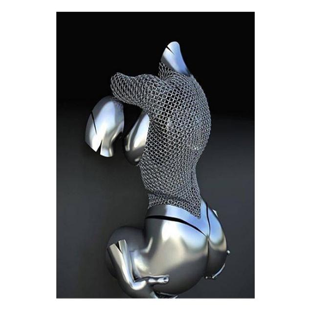 Severská kovová postava pár Socha Nástěnný milenec sochařství Tisk plakátů Nástěnný obraz Obraz na plátně Obývací pokoj Domácí dekorace