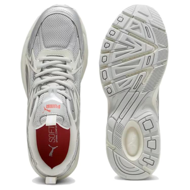 Puma Milenio Comfortable Lightweight Slip-Resistant Durable Low-Top Casual Running Shoes Unisex sneaker Silver White 392322-06