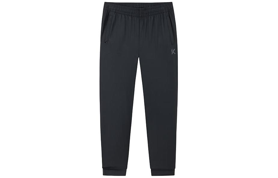 Men's Anta Basketball Collection Knitted Sweatpants Men's Basic Black