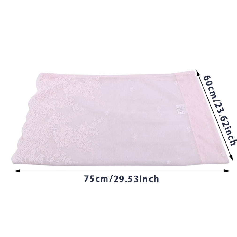 Farmhouse Rustic Style Kitchen Short Sheer Curtains Elegant Lace Blackout Window Valance for Bedroom Bathroom