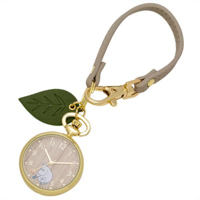 Fieldwork Moomin Analog Pocket Watch with Strap and Bag Charm, Gray, MOM018-1, Women's
