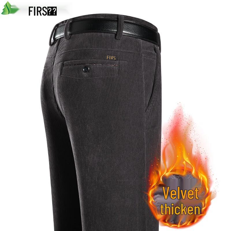 

FIRS Men s Warm Corduroy Straight-Leg Trousers 40