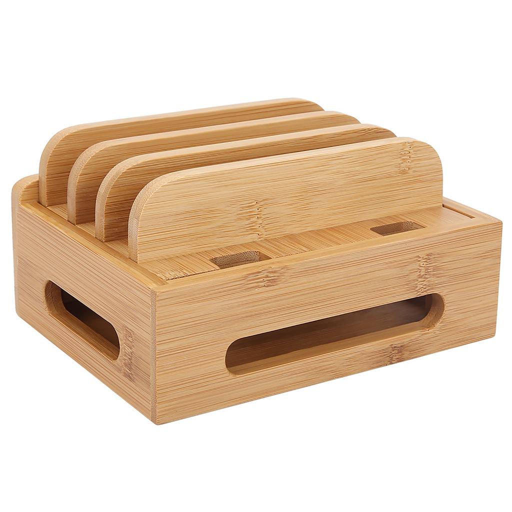 Multi Device Stand, Decoration Bamboo Multi Device Holder for Home Tablet   Smartphone
