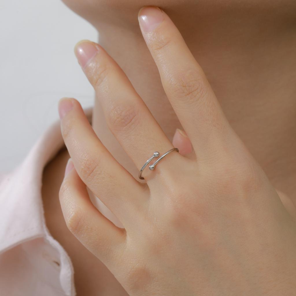Cazador Adjustable Beads Twisted Rope Thin Rings for Women Stainless Steel Kpop Jewelry Gold Plated Open Finger Rings 2026 Trend