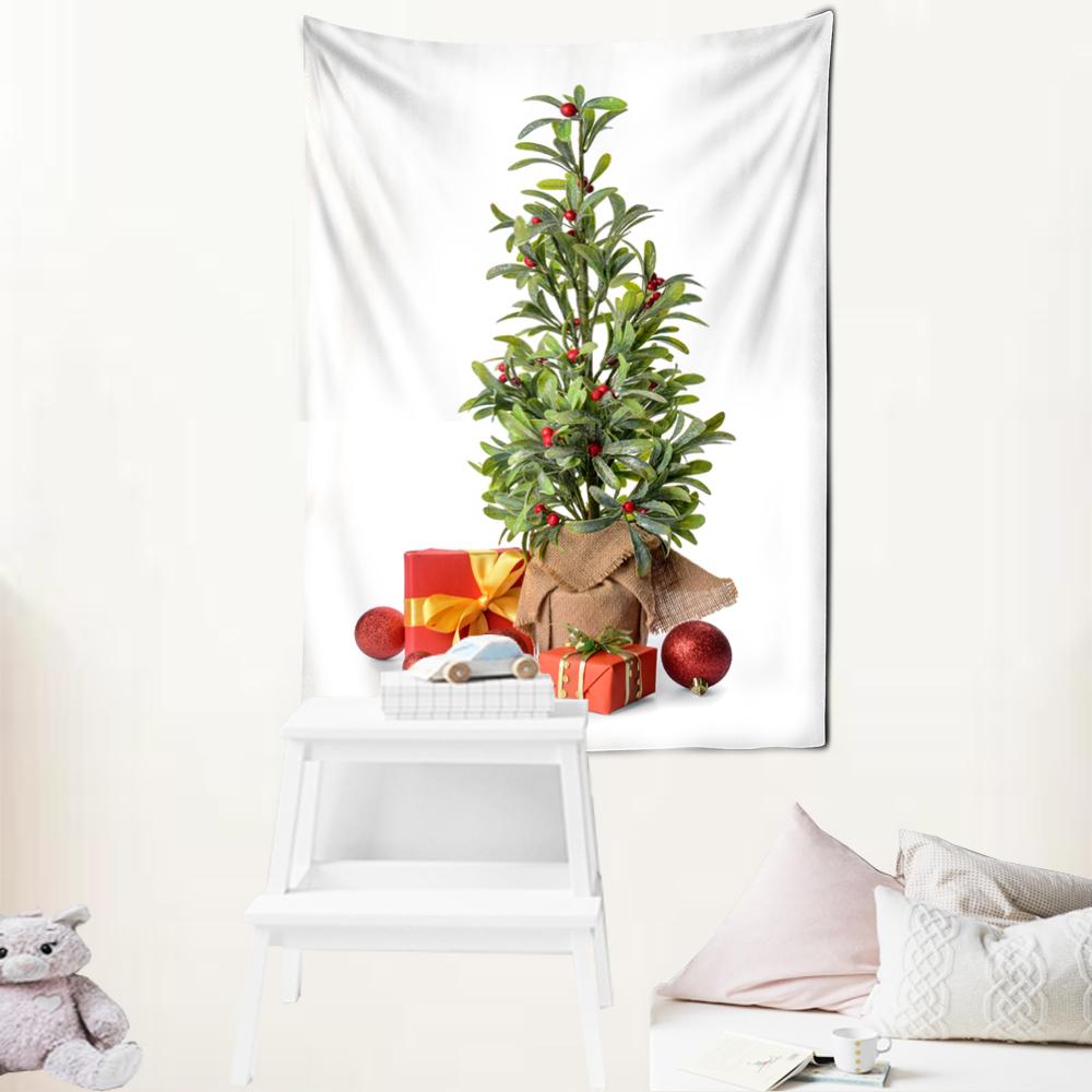 

Рождественский гобелен с мультяшной иллюстрацией, настенный гобелен, кавайный милый психоделический колдовство, стиль бохо, домашний декор 95x70cm