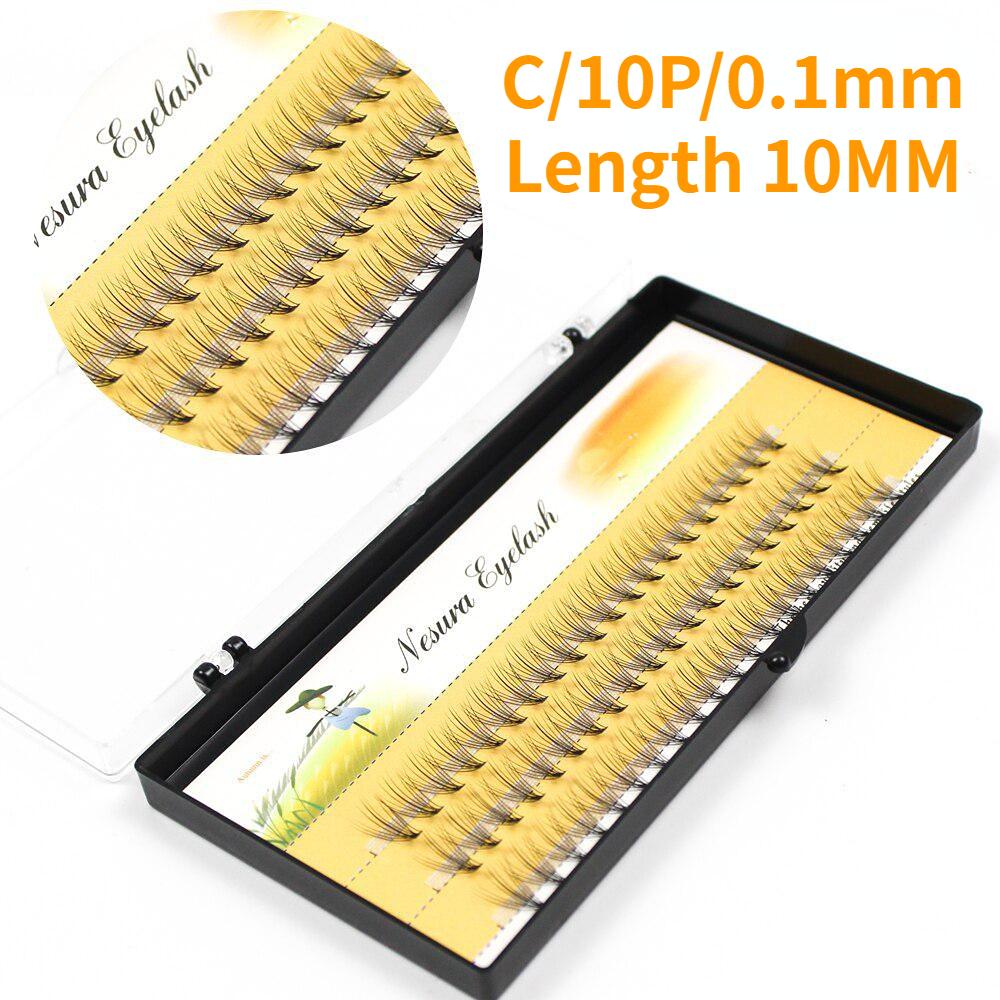 60pcs/box Professional Make-up Single Tufted Eyelash 0.1mm Grafting False Eyelash Extension Beauty Product