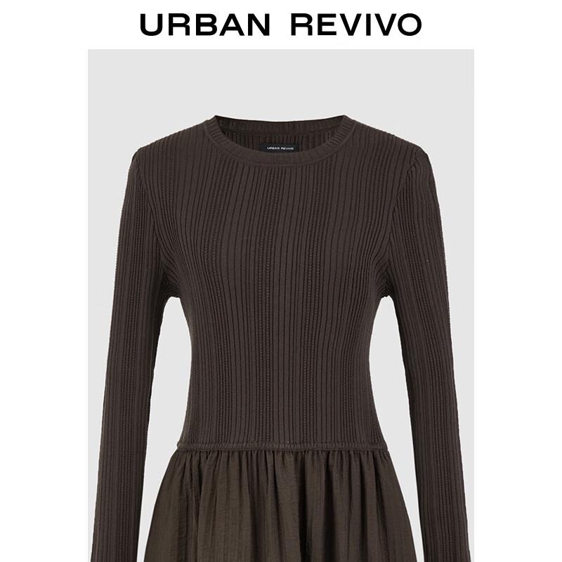 UR 2025 Autumn Elegant Textured Knit Dress