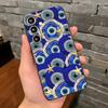 Cute Blue Evil Eye Phone Case For Samsung A25 A13 A33 5G A54 A36 A35 A56 A52 A14 Shockproof Soft Cover