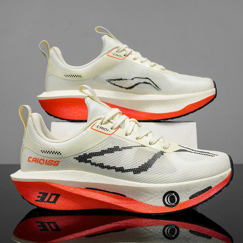 Marathon Running Shoes Men Unisex Speciality Athletic Breathable Lightweight Carbon Board Women'S Comfor Athletic Nonskid Athletic Shoes
