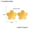Qiong Yao Stainless Steel 18K Gold Electroplated Irregular Geometric 3D Stud Earrings