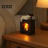 Sleeping Cat Refrigerator Magnet Fireplace Magnet, LED Light-up Kitten Fridge Home Decor Accessory 3D Decorative for Kitchen Office Magnetic Suction