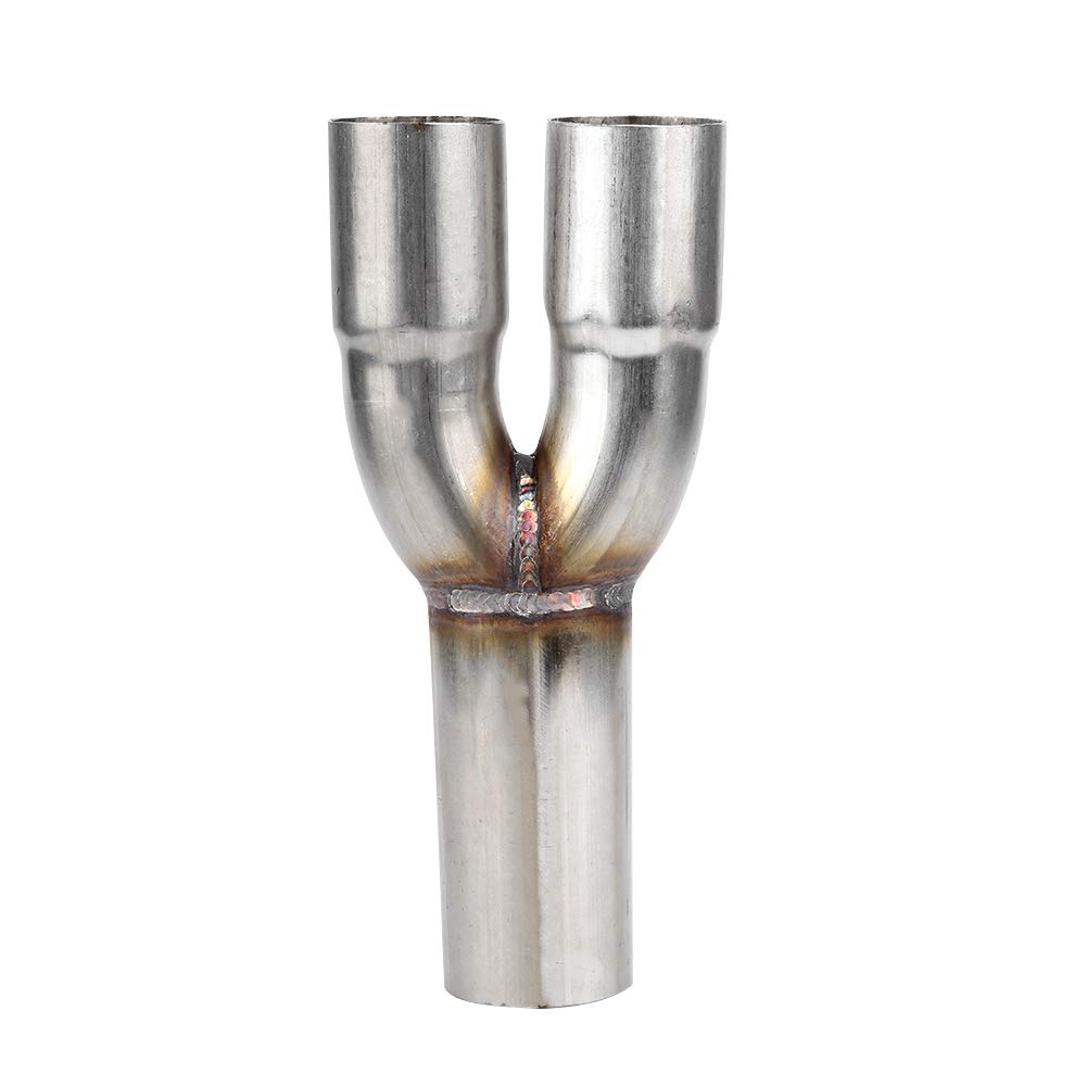 Exhaust Pipe Expander, 2:1 Stainless Steel Merge Cock Dual 1.5 Inner Diameter Inlet Single