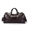 Men's Genuine Leather Multi-Functional Travel and Gym Bag - Large Capacity Cowhide Luggage Bag
