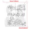 Christmas Cartoon Retro Stamp Cut Transparent Stickers for Journal Decoration DIY
