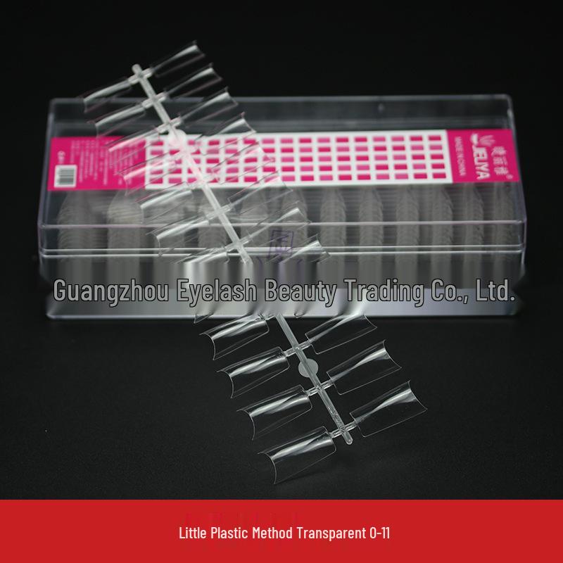 Crescent Curve Ultra Thin Shallow Half Cover Nail Tips - Transparent Frosted Milky White Extension for Salon Nail Art.