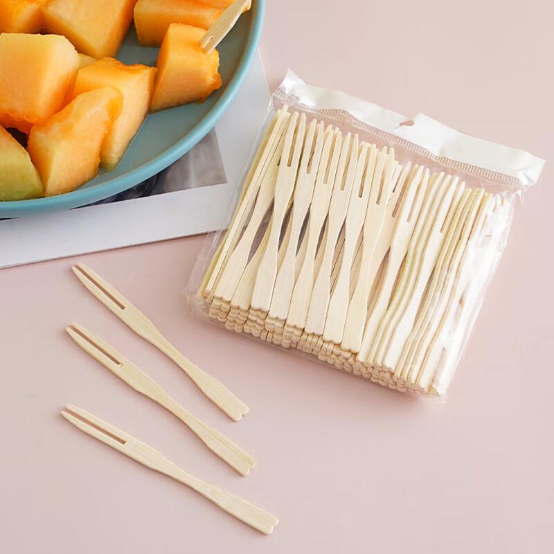 Homeglen Disposable Bamboo Fruit Forks