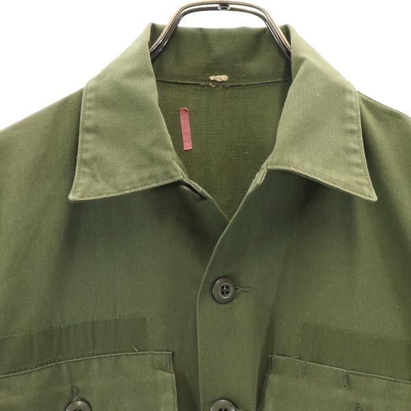 US ARMY Vintage Utility Long Sleeve Military Shirt Khaki Men's Used
