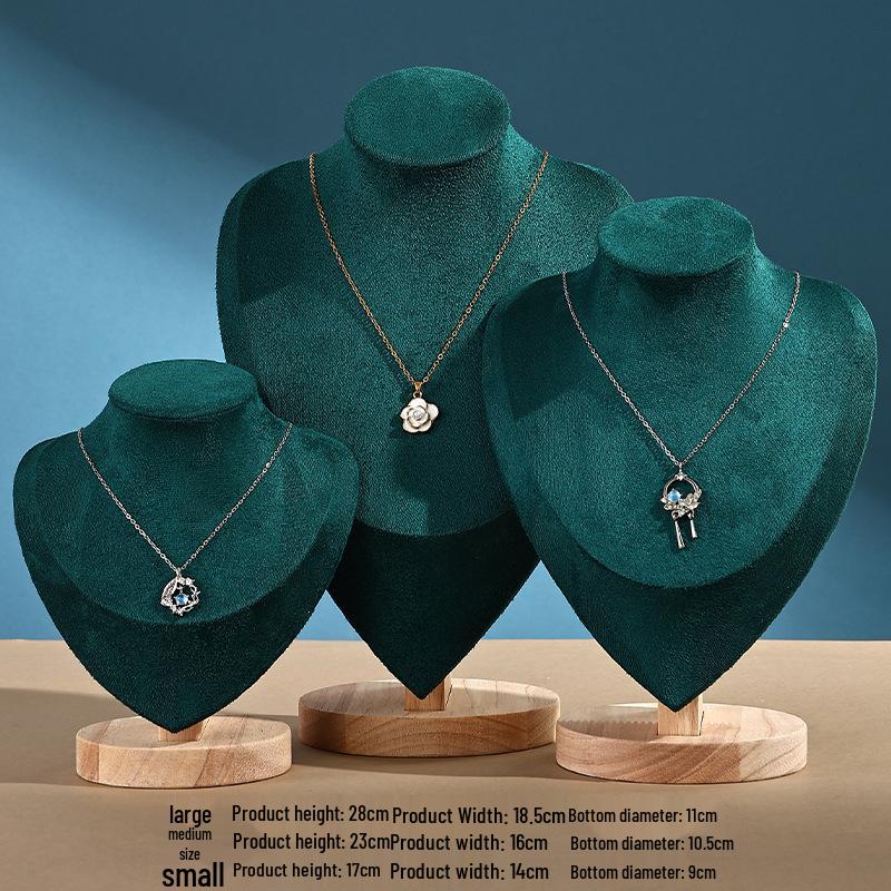 Solid Wood Jewelry Display Mannequin for Necklaces