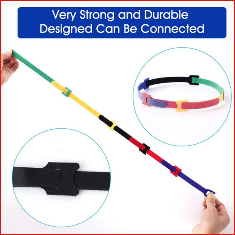 5 Adet Dayanıklı ve Yumuşak Naylon Kayış Yeniden Kullanılabilir Velcro Kablo Bağları Organizatör Aracı Velcro Kendinden Yapışkanlı Bantlar